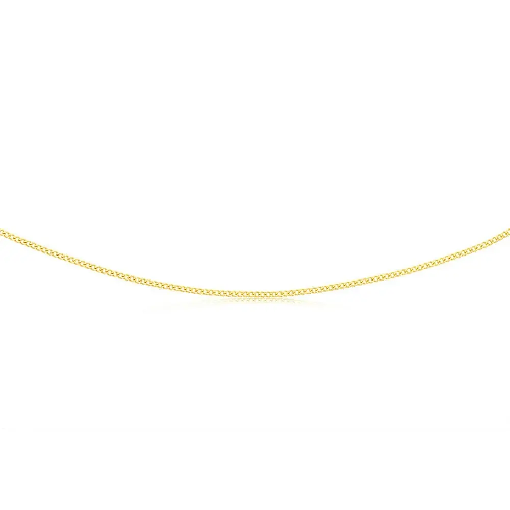 9ct Yellow Solid Gold 50cm 60 Gauge Curb Chain