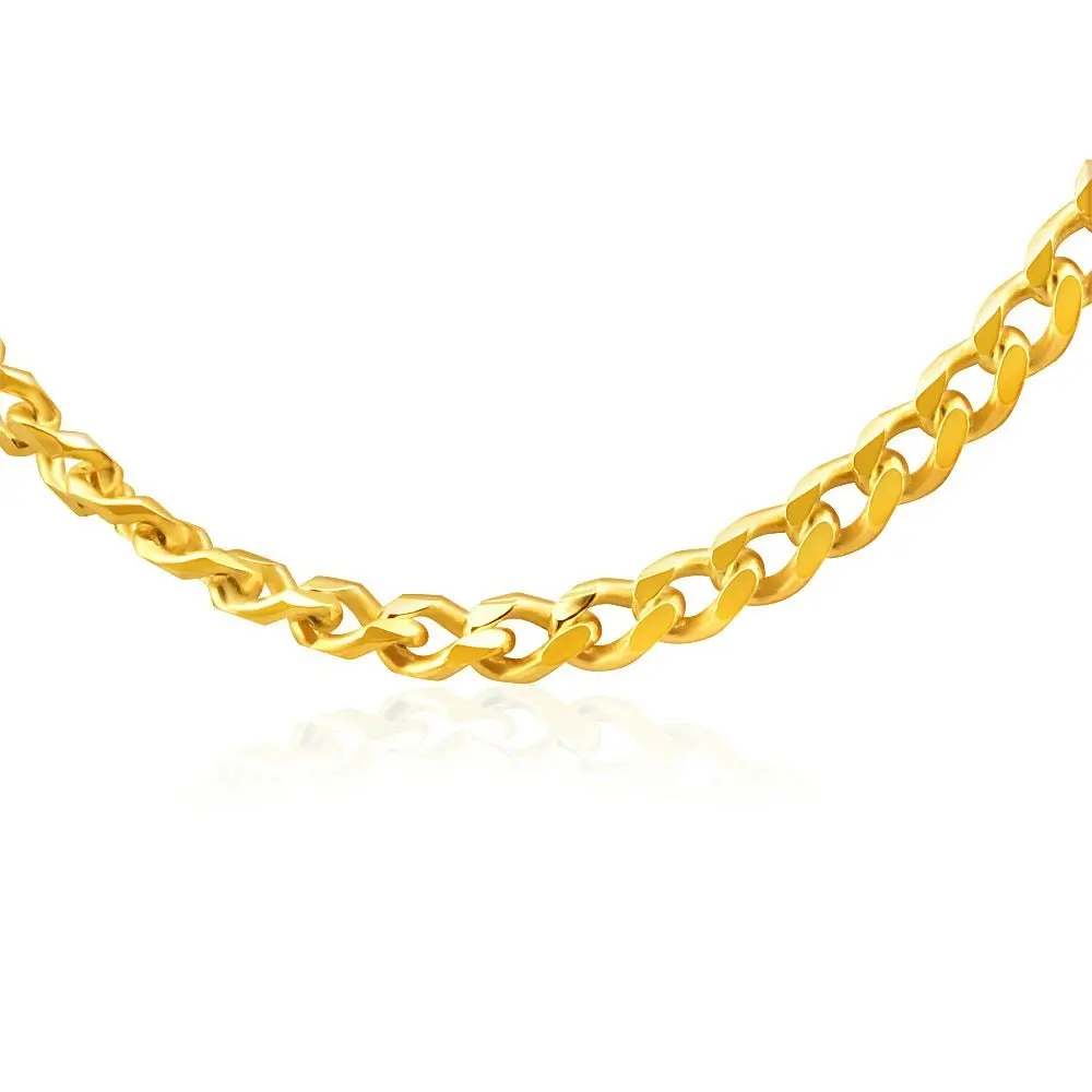 9ct Yellow Solid Gold 45cm 60 Gauge Curb Chain