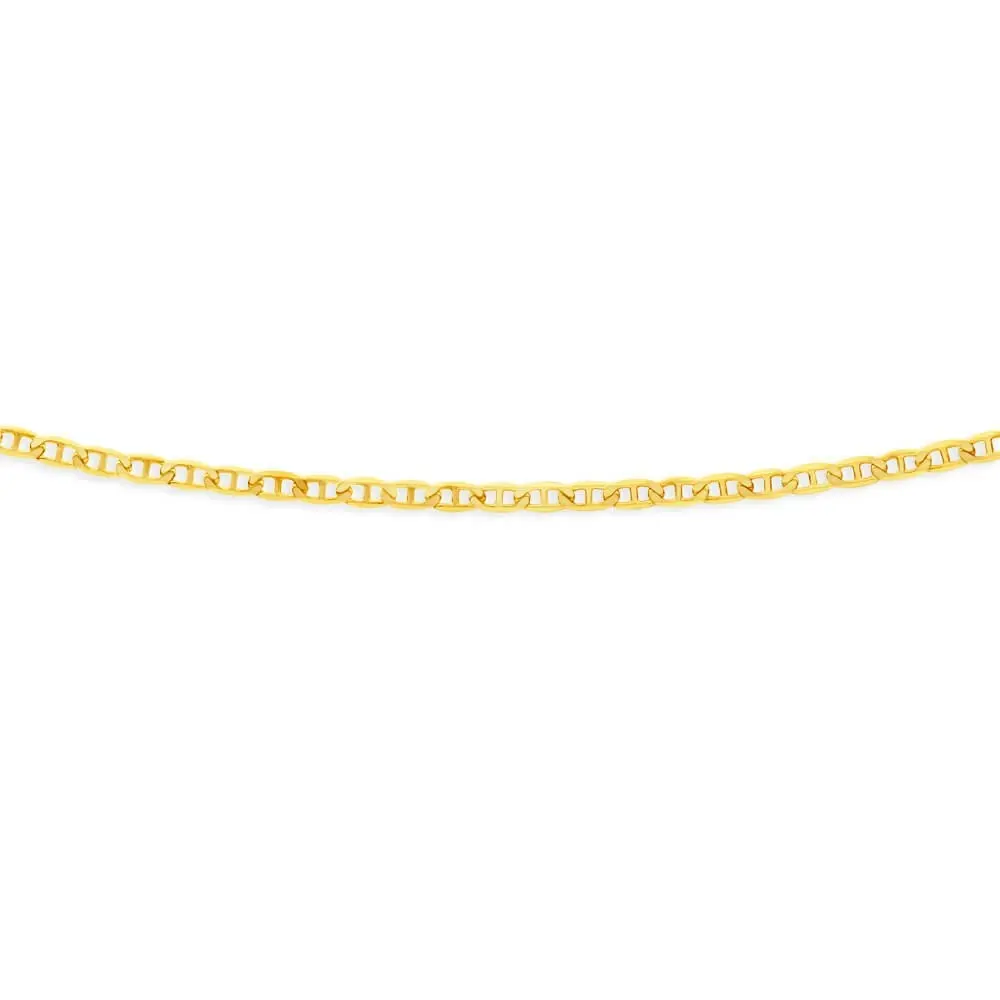 9ct Yellow Gold Dazzling Anchor Chain