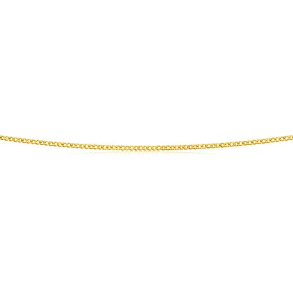 9ct Yellow Gold 50cm 40 Gauge Curb Chain