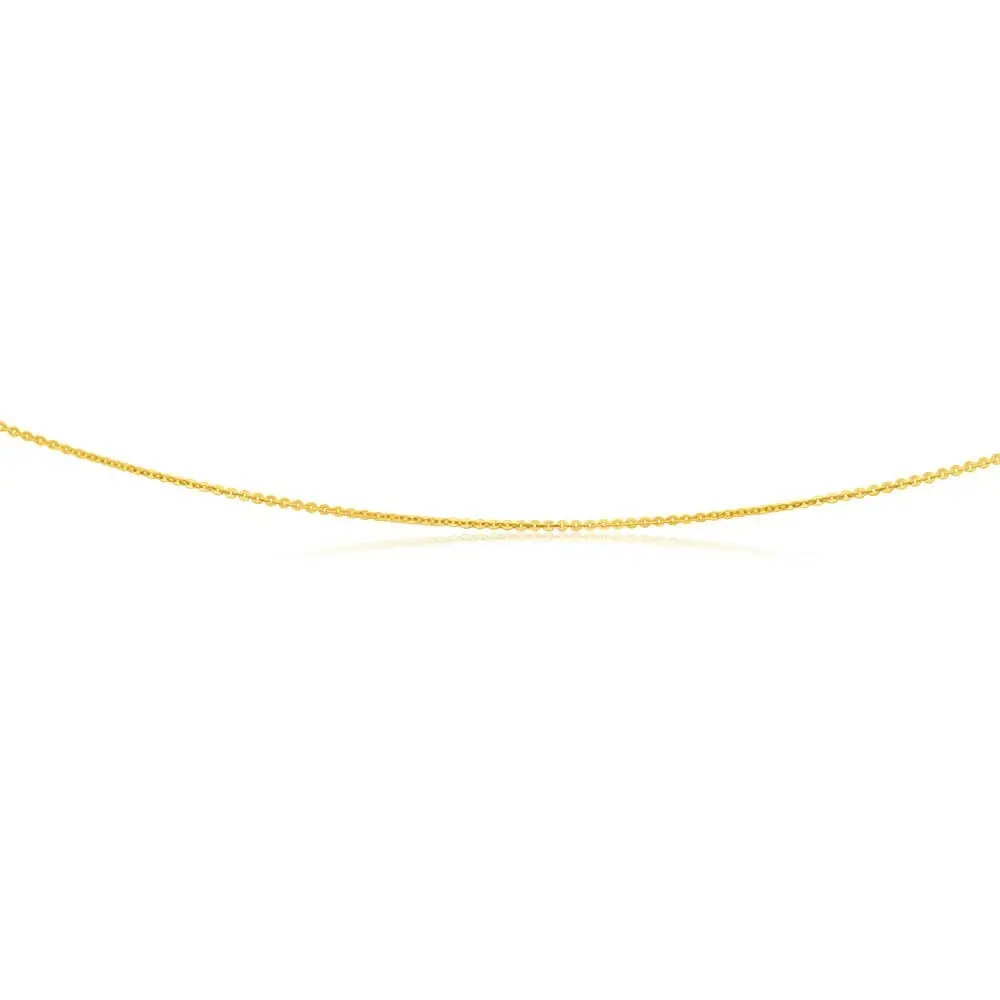 9ct Yellow Gold Silver Filled Trace 45cm Chain