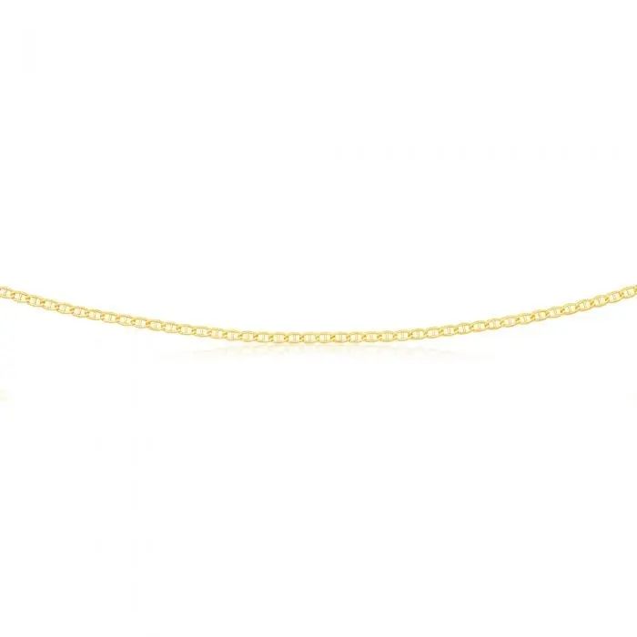 9ct Yellow Gold Silver Filled Anchor 50 Gauge Chain in 50cm