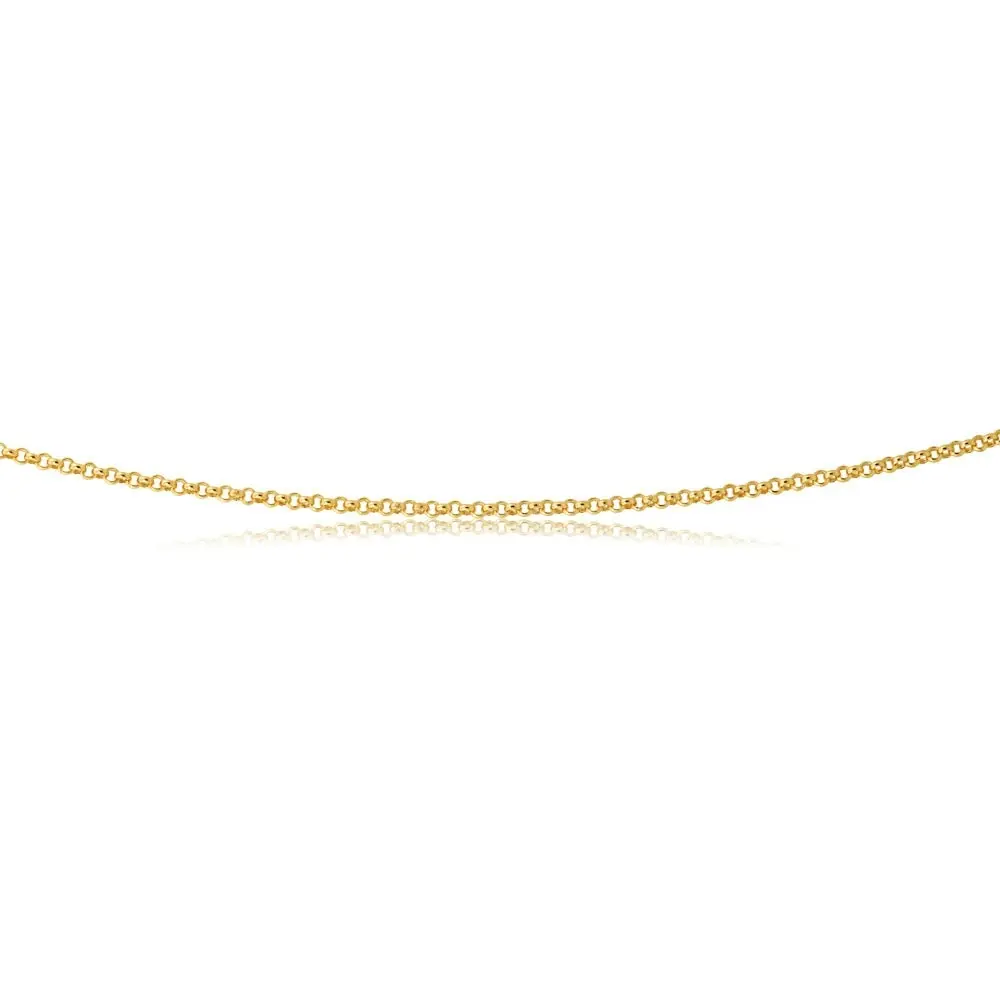 9ct Divine Yellow Gold Silver Filled Belcher Chain