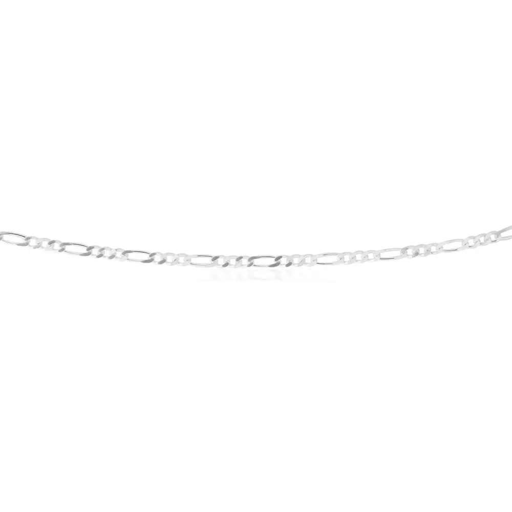 Sterling Silver Figaro 1:3 40cm Chain