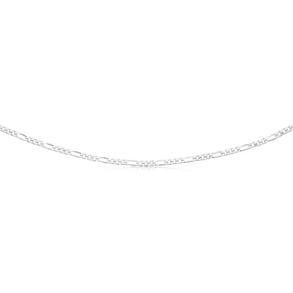 Sterling Silver 50cm Diamond Cut Figaro 1:3 Chain