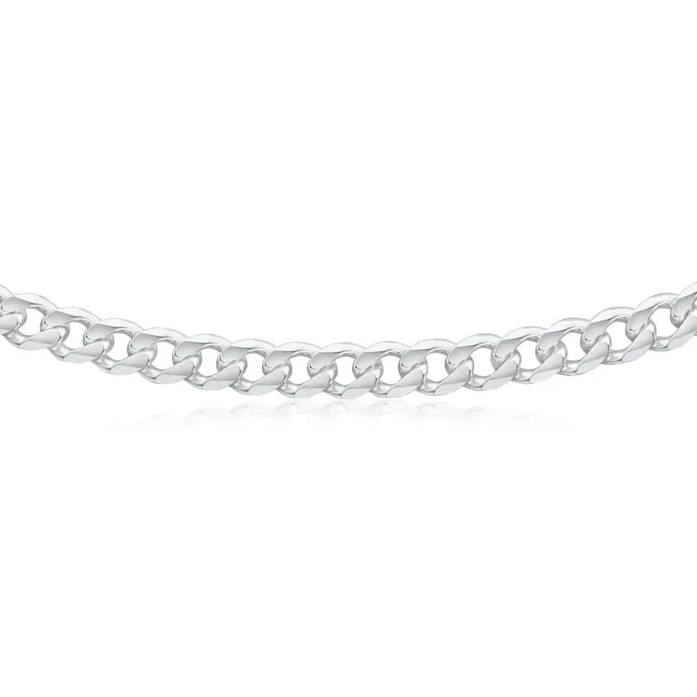 Sterling Silver Dicut Curb Link 220 Gauge Chain 55cm