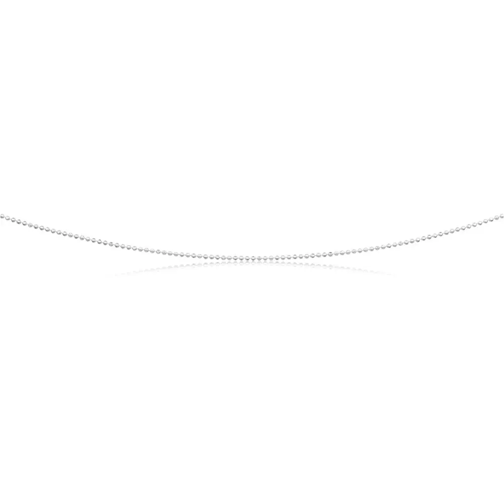 Sterling Silver Dicut Ball 80cm Chain