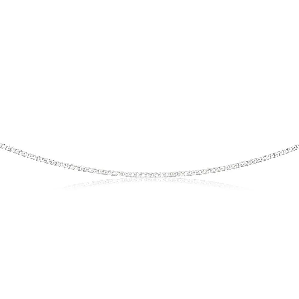 Sterling Silver Curb Chain 80 gauge 55cm