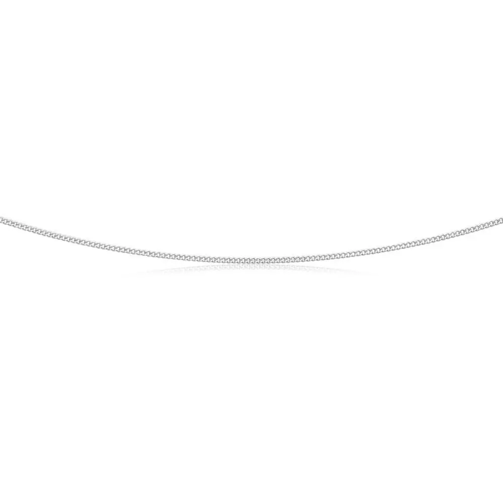 9ct Gorgeous White Gold Silver Filled Curb Chain