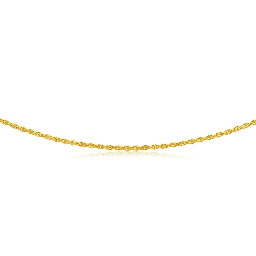 9ct Yellow Gold Silver Filled Rope Chain