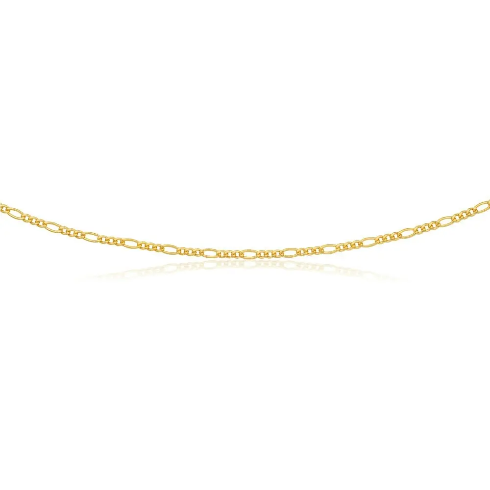 9ct Gold Filled  Figaro 50cm Chain 80 Gauge