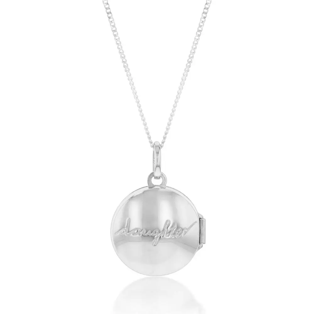 Sterling Silver Round VW Locket Pendant