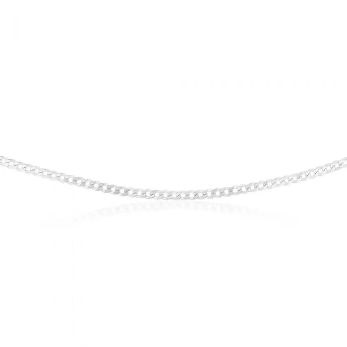 Sterling Silver Curb 100 Gauge 50cm Chain