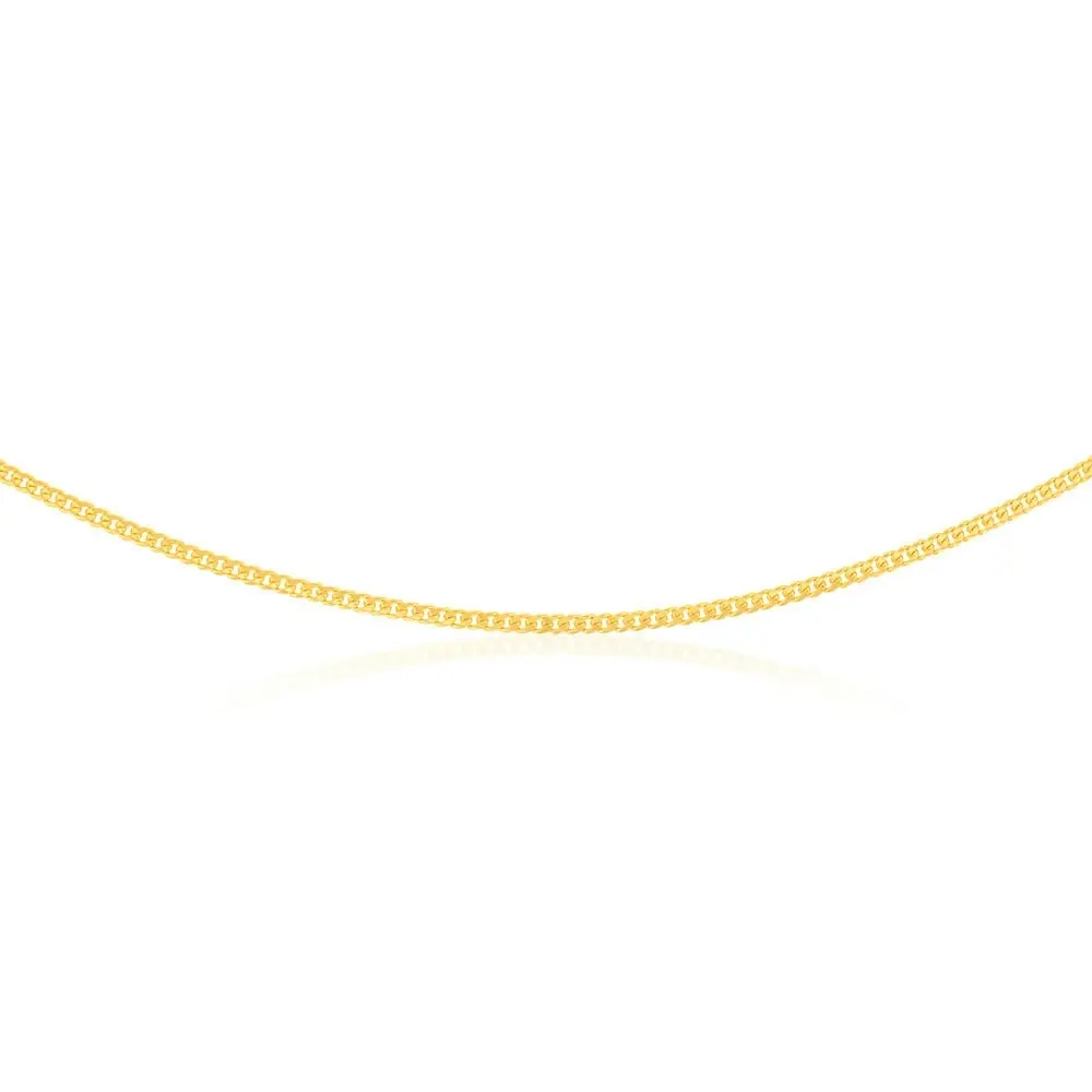 9ct Yellow Gold Silverfilled 80Gauge 45cm Chain