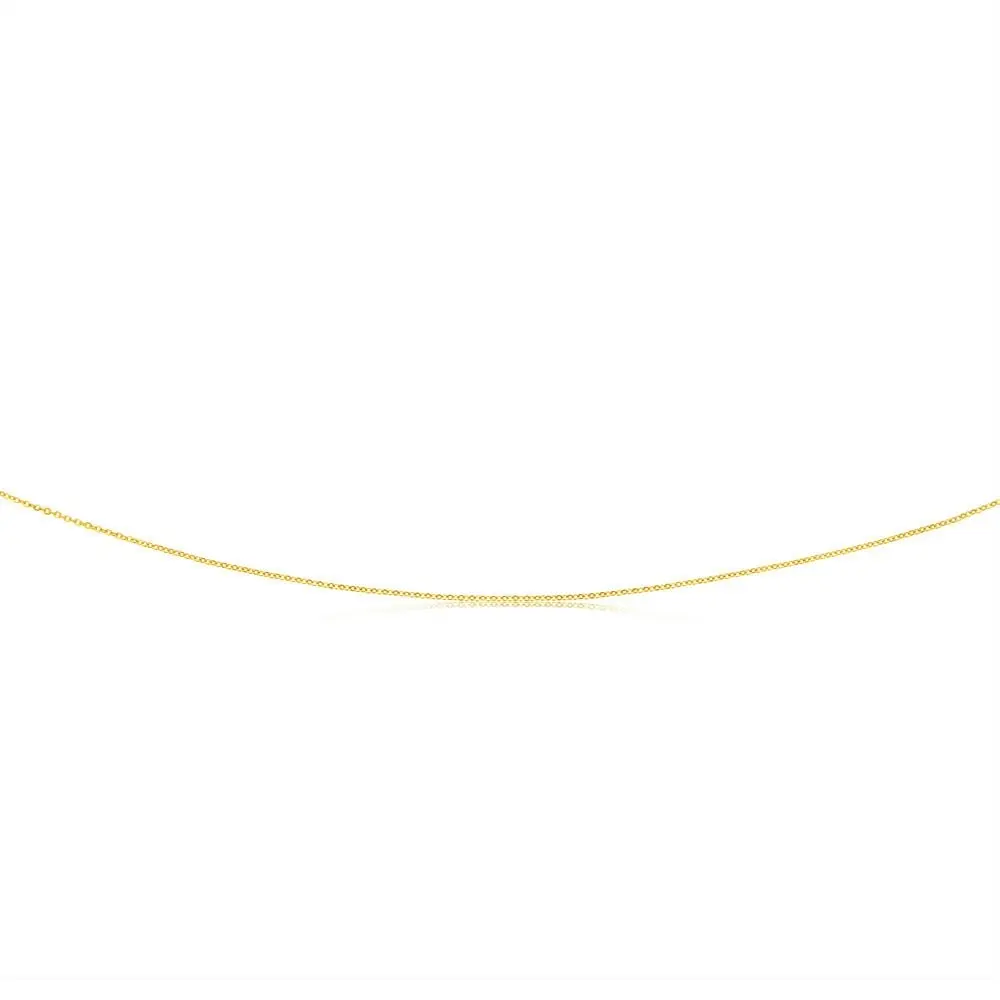 9ct Yellow Gold Silverfilled Trace 25 Gauge 50cm Chain