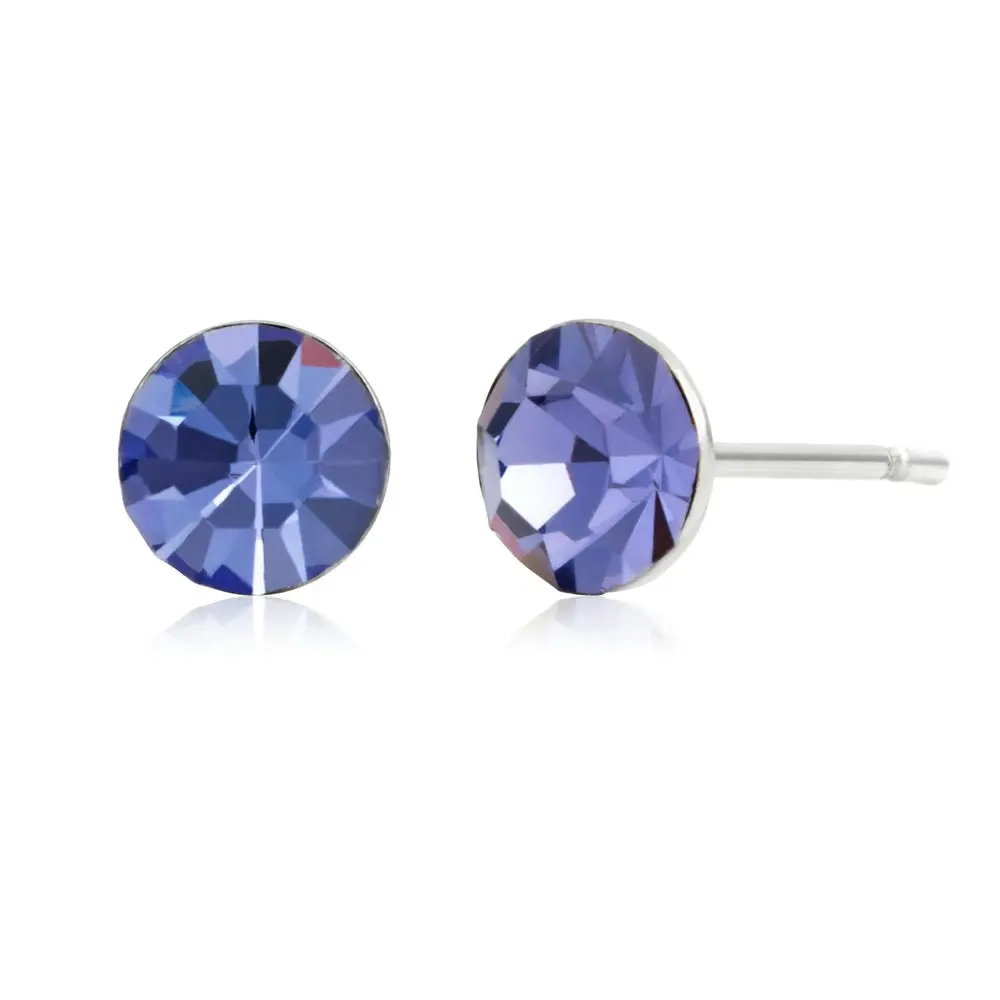 Stainless Steel Crystal Earring Stud Set