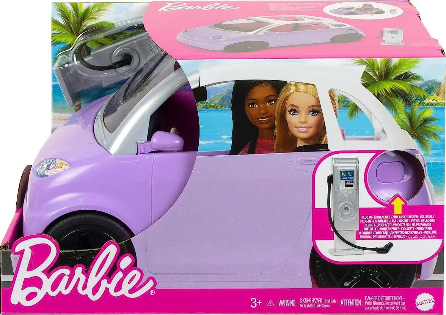 Barbie Electric Vehicle with Charging Station and Plug