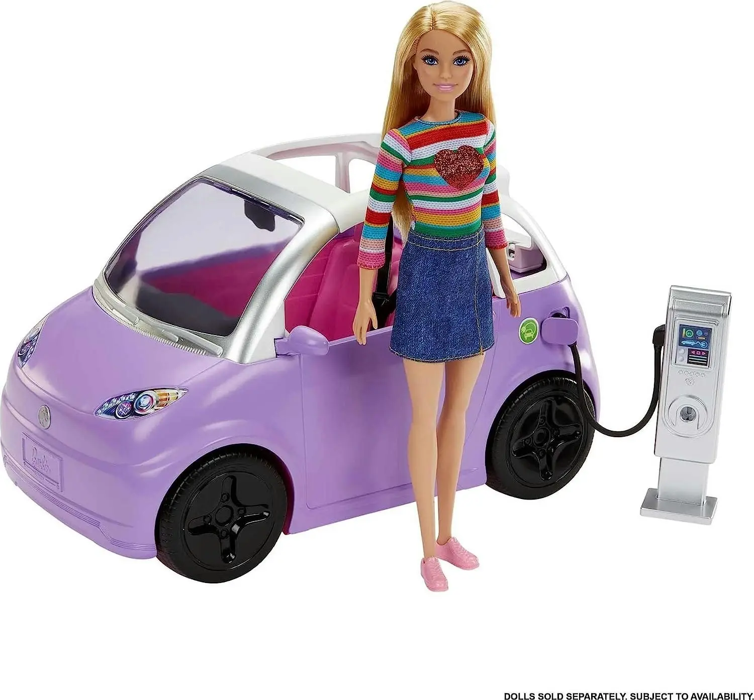 Barbie Electric Vehicle with Charging Station and Plug