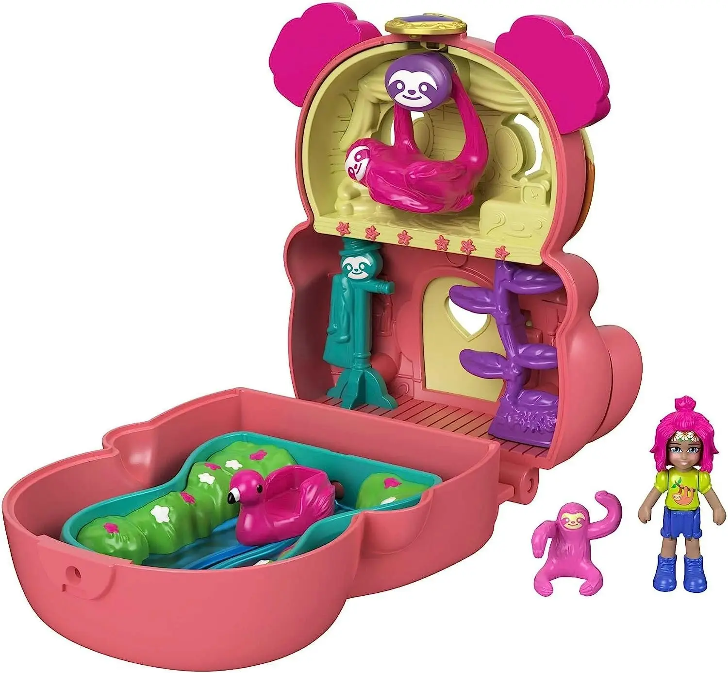 Polly Pocket Flip & Find Sloth Compact