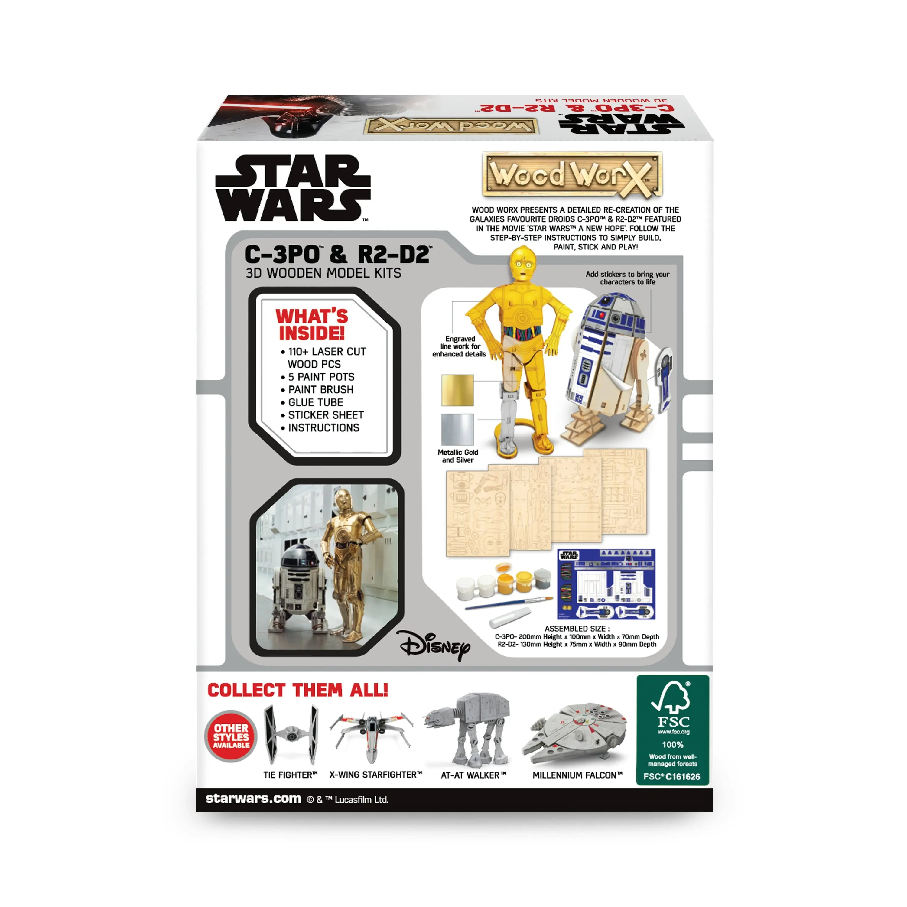 Wood Workx Star Wars Twin Pack - RDD2/ C3PO