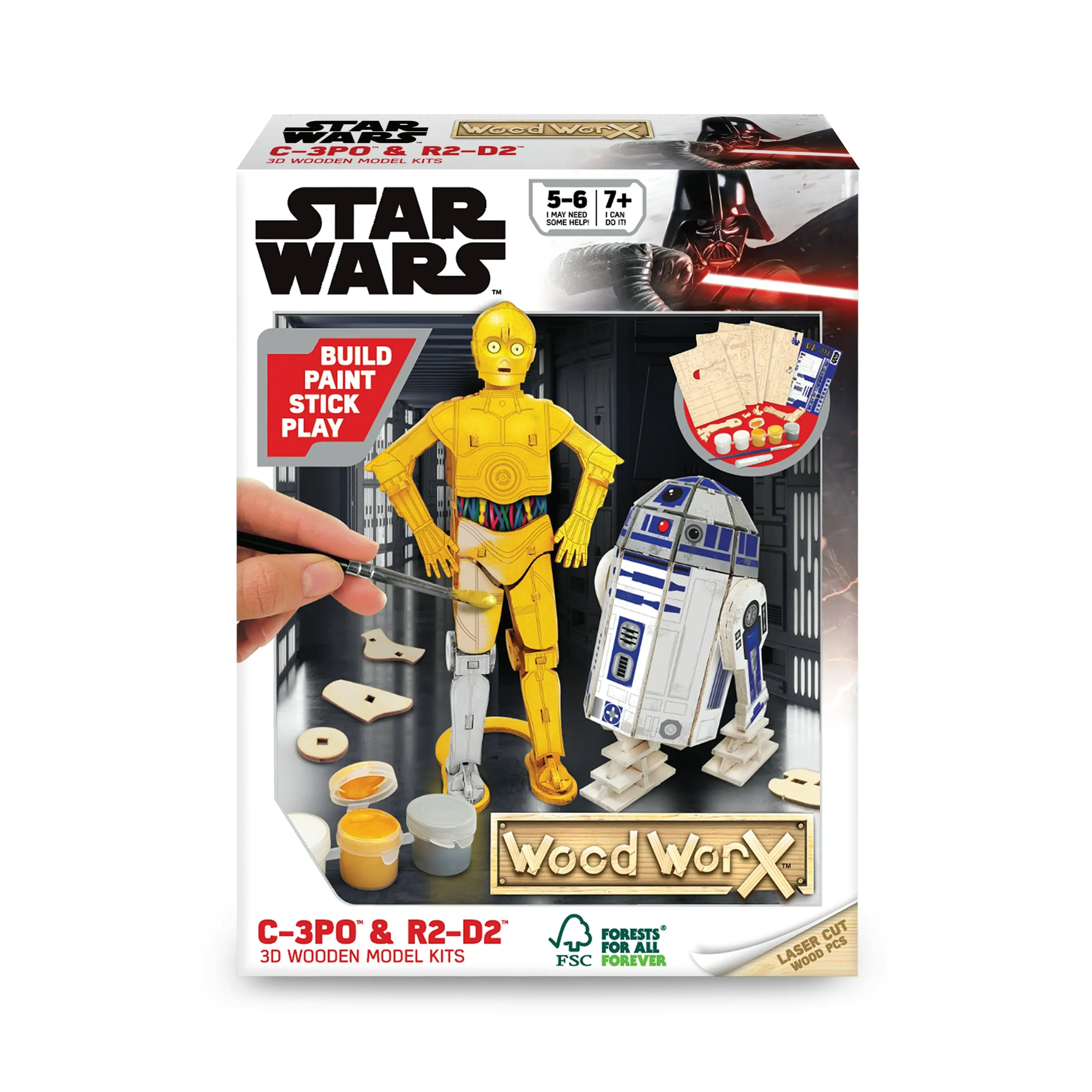 Wood Workx Star Wars Twin Pack - RDD2/ C3PO