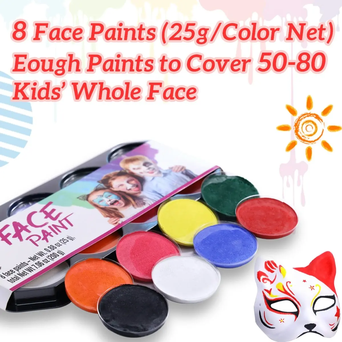 8 Face Paint (25g each)