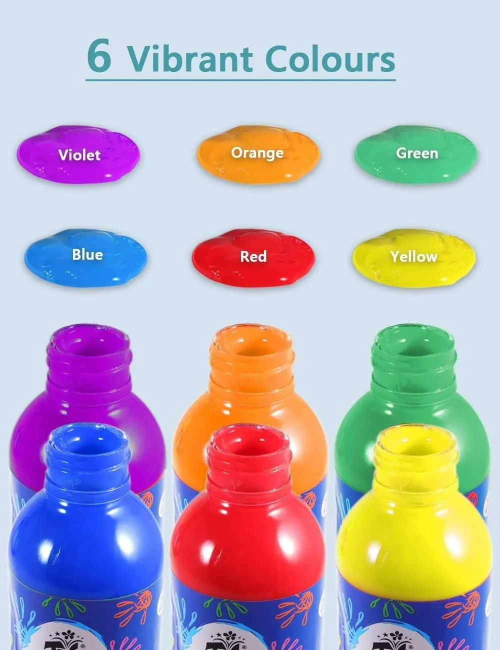 Washable Finger Paint 6-pack