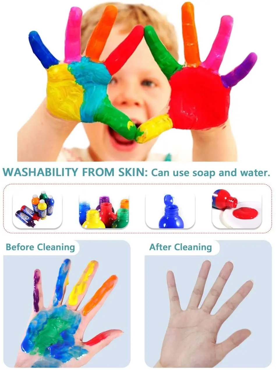 Washable Finger Paint 6-pack