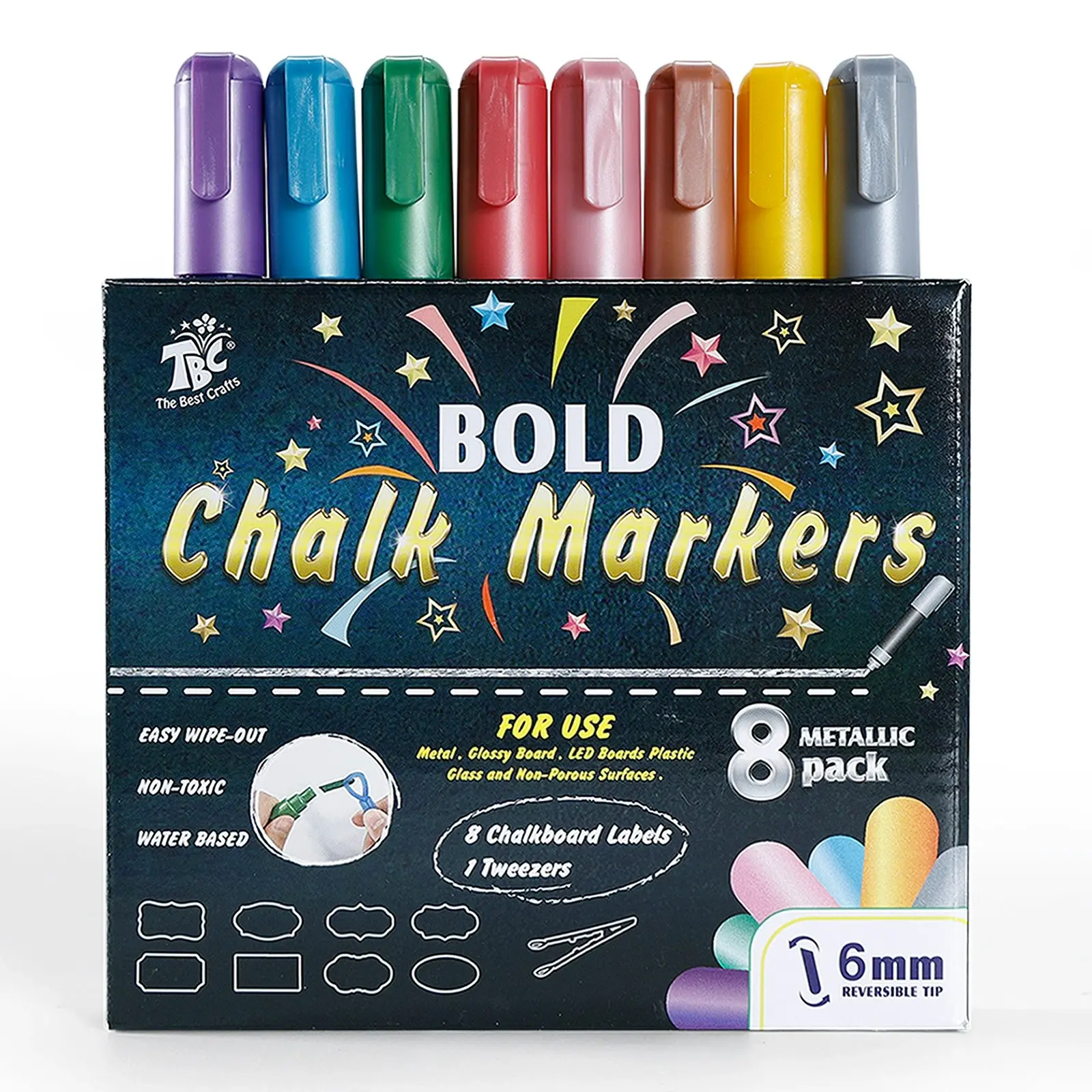 The Best Craft - Metallic Bold Chalk Markers