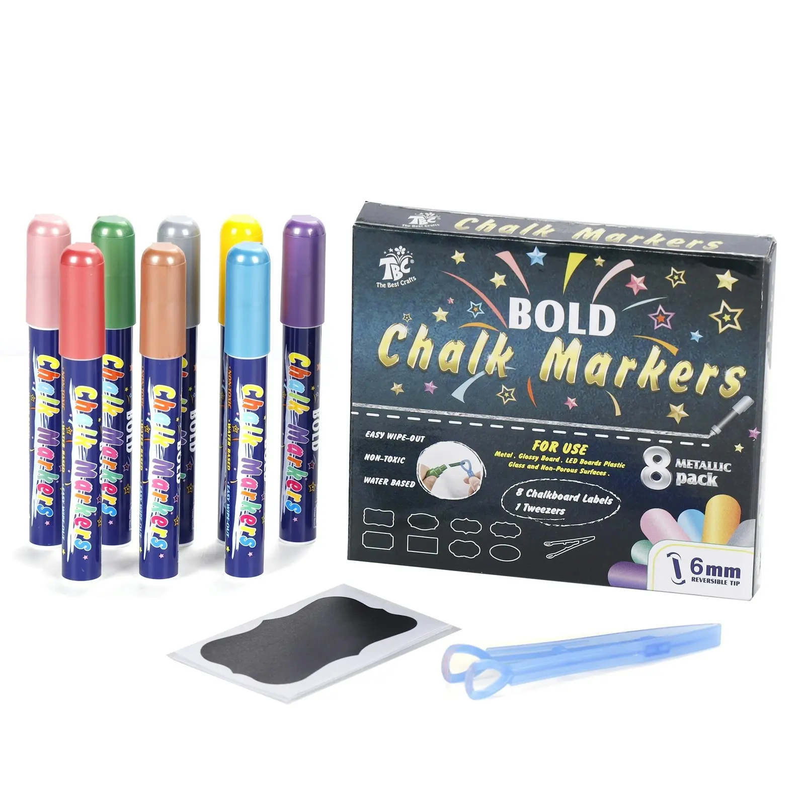 The Best Craft - Metallic Bold Chalk Markers