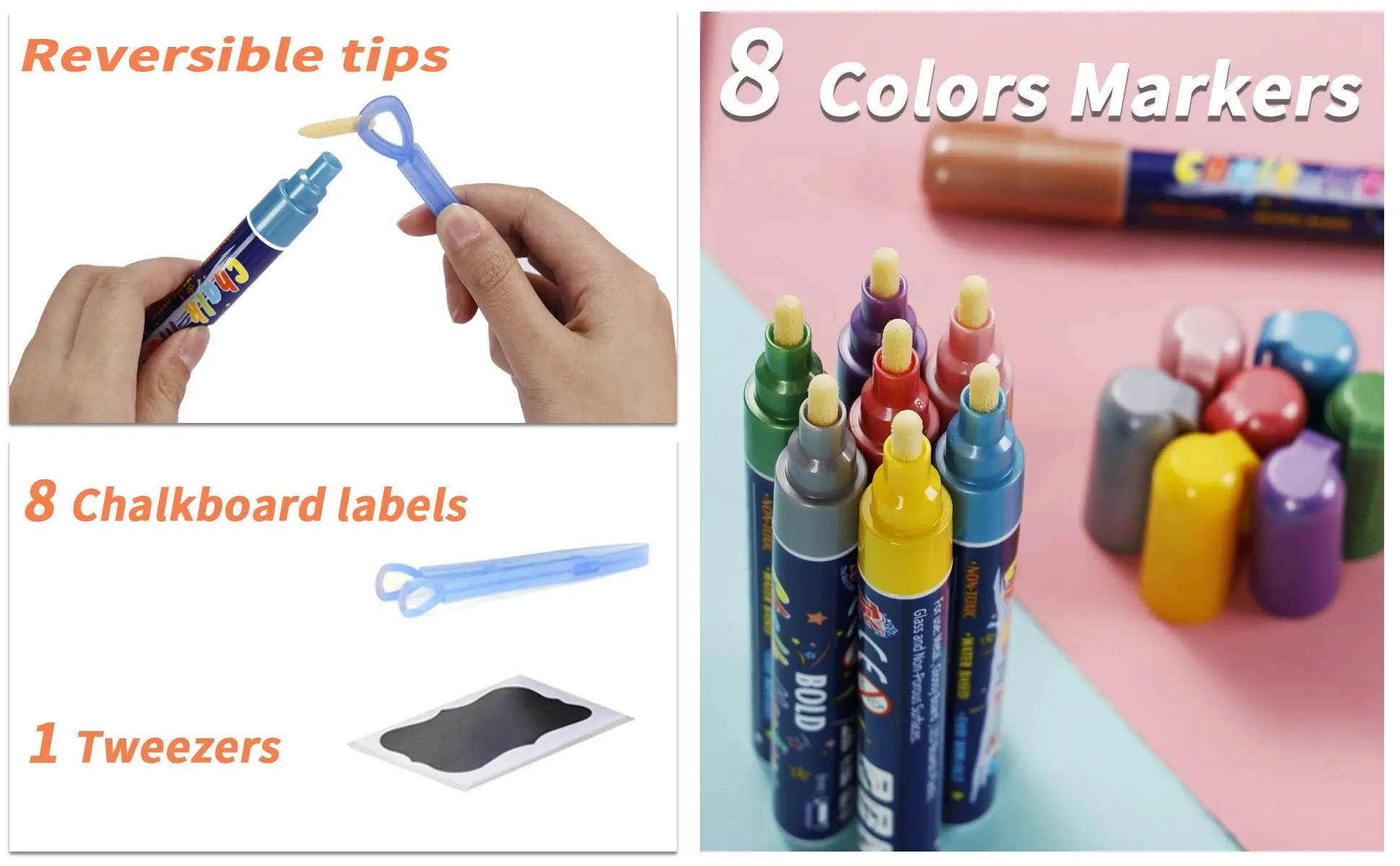 The Best Craft - Metallic Bold Chalk Markers