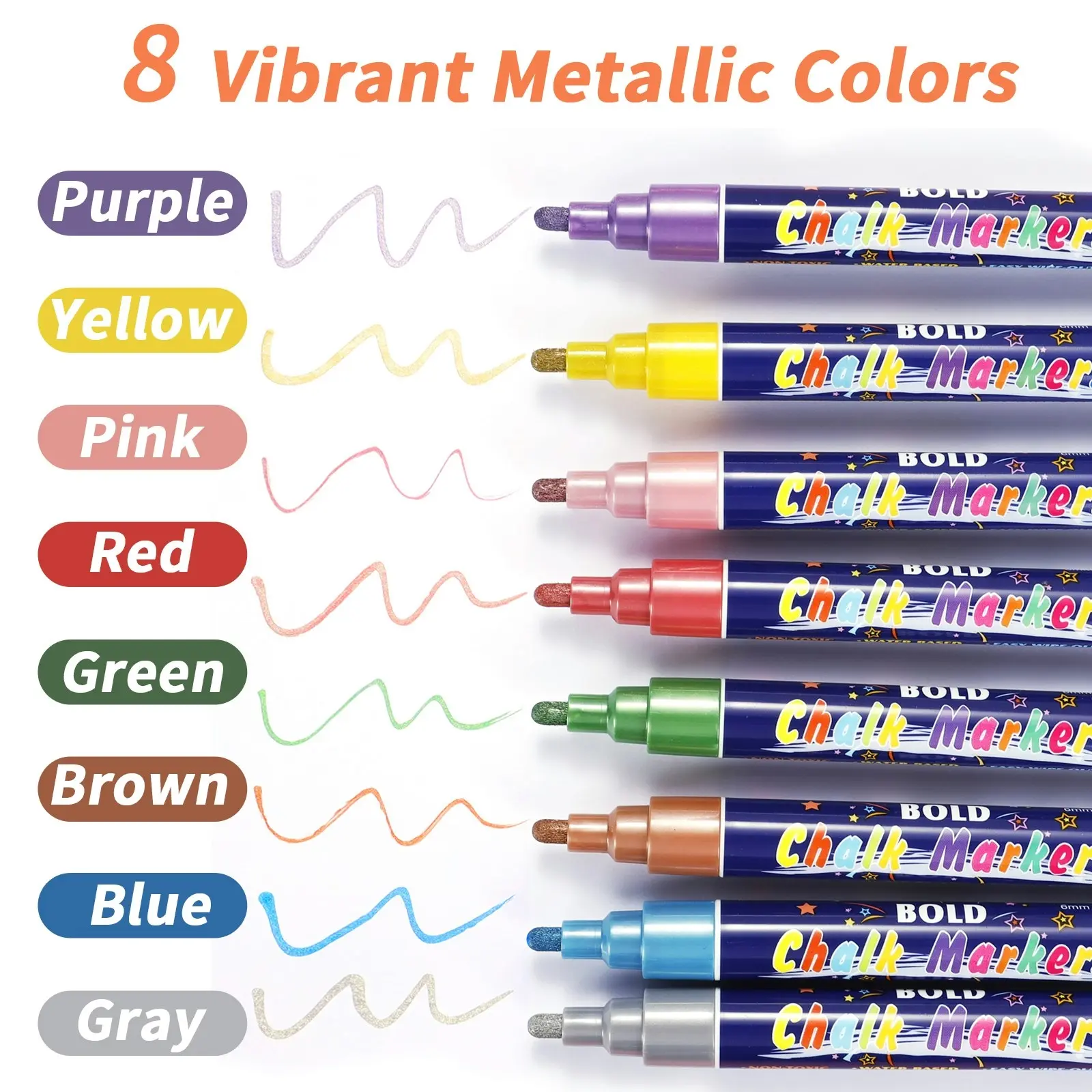 The Best Craft - Metallic Bold Chalk Markers