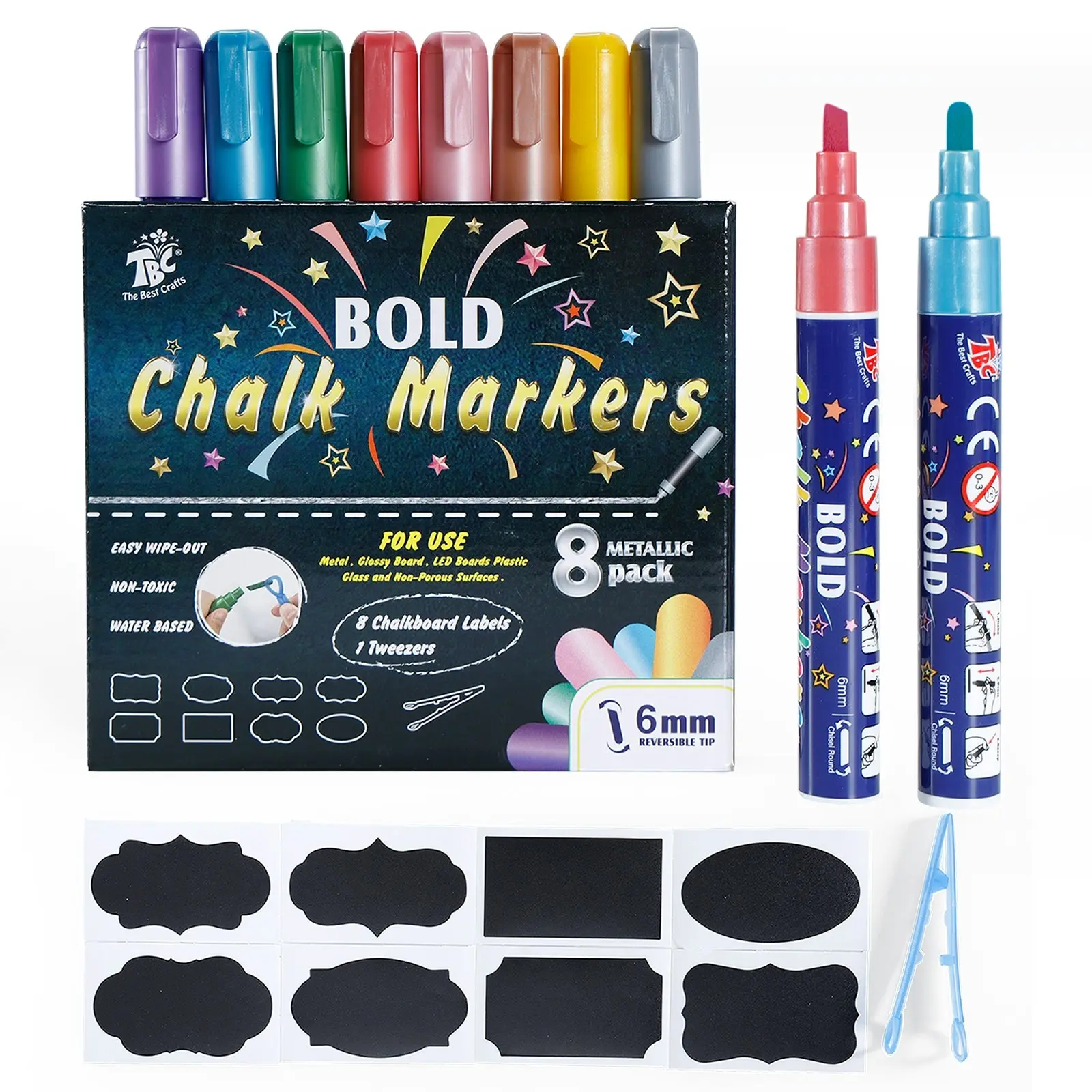 The Best Craft - Metallic Bold Chalk Markers