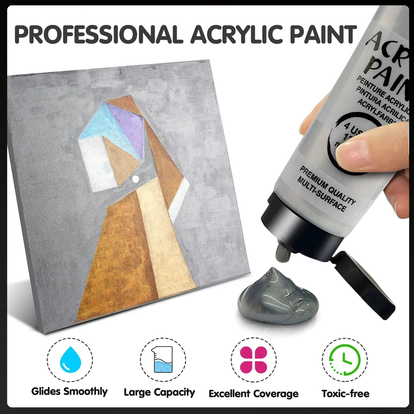 The Best Craft - Acrylic Paint Metallic 12-pack