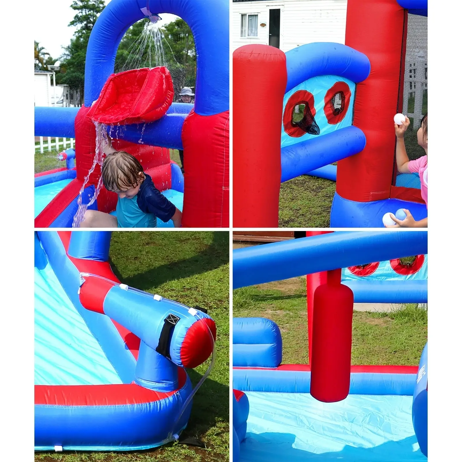 AirMyFun 11 Play Zones Inflatable Trampoline Bounce House Kids Jumping Water Slide Outdoor Toy