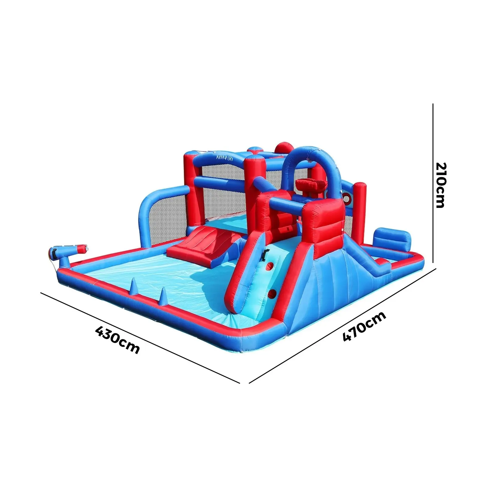 AirMyFun 11 Play Zones Inflatable Trampoline Bounce House Kids Jumping Water Slide Outdoor Toy