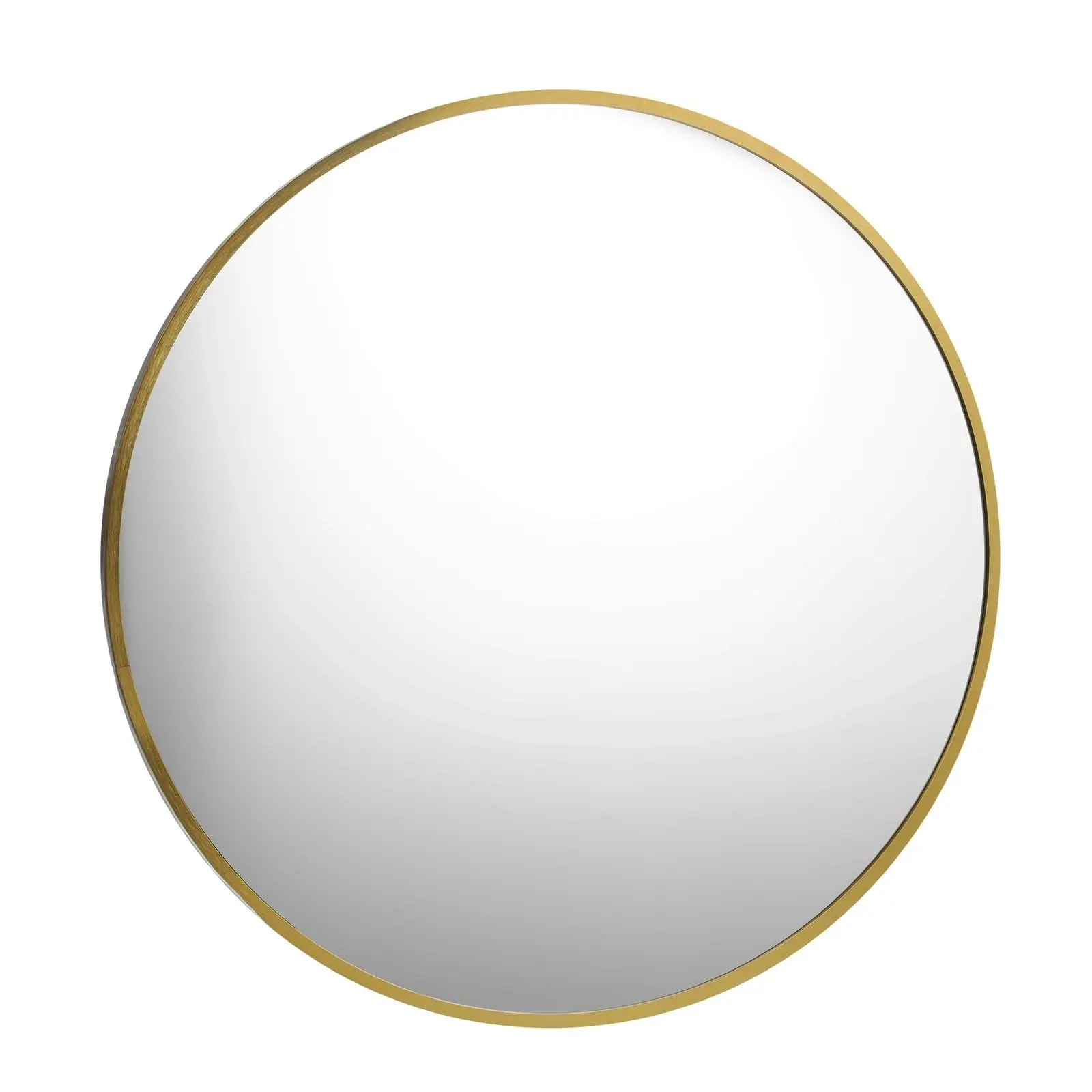 Oikiture Wall Mirrors Round 70cm Makeup Mirror Vanity Home Decor Gold