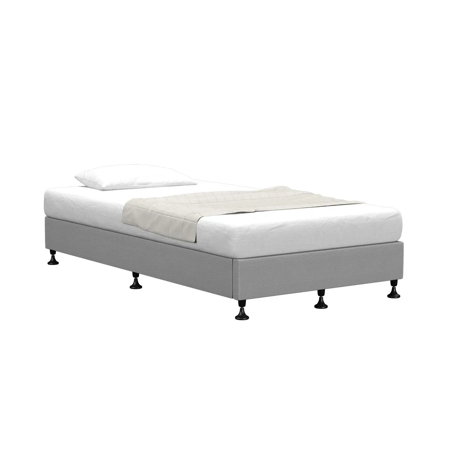 Oikiture Bed Frame Single Size Bed Base Platform Grey