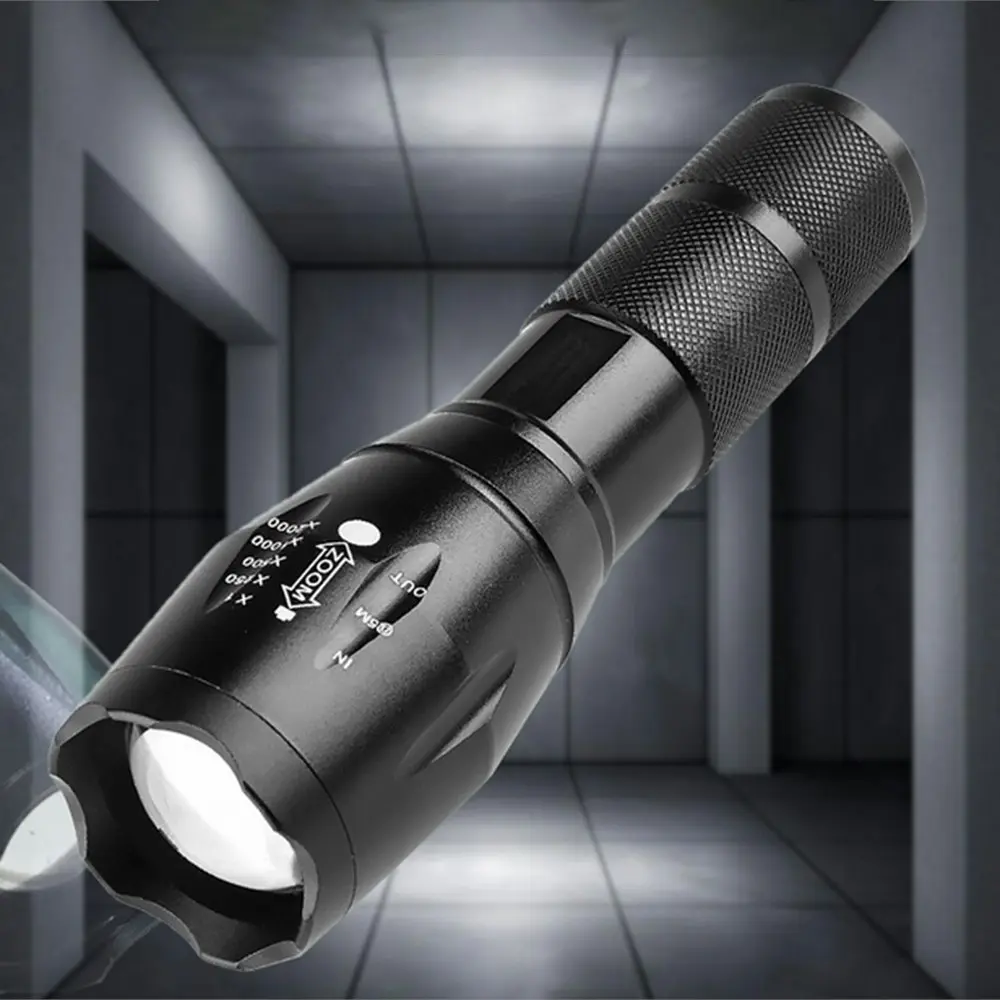 Zoom LED Torch with Five Modes-Black