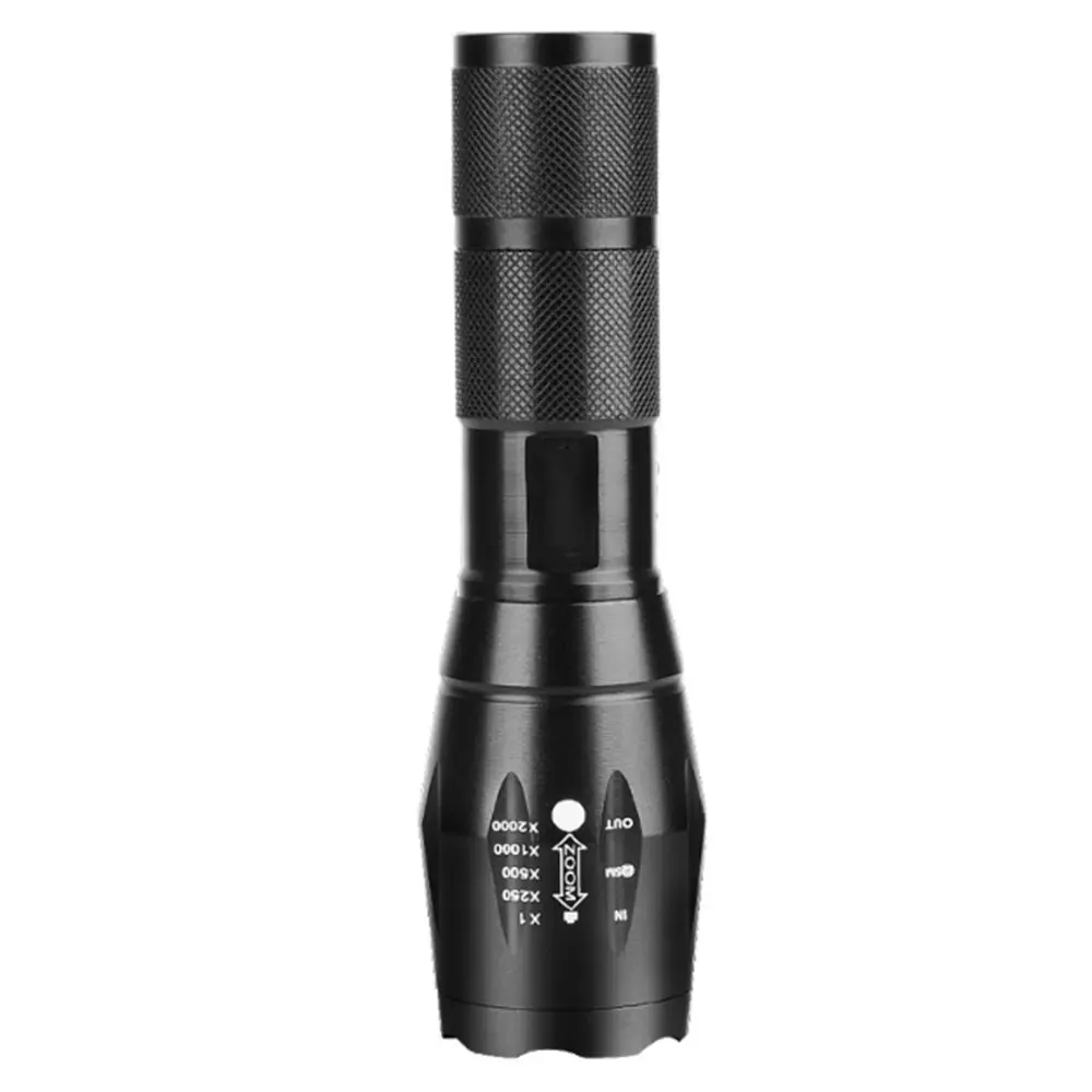 Zoom LED Torch with Five Modes-Black