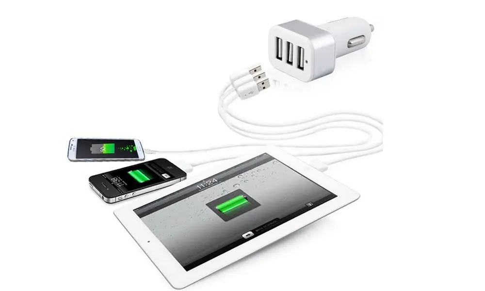 Three-Port Charger and one lighting charge cable Bundle