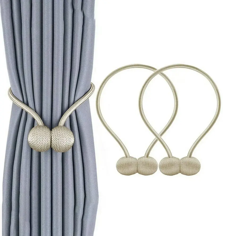 1 Pair Window Curtain Tiebacks Clips VS Strong Magnetic Tie Band Holdbacks Holders