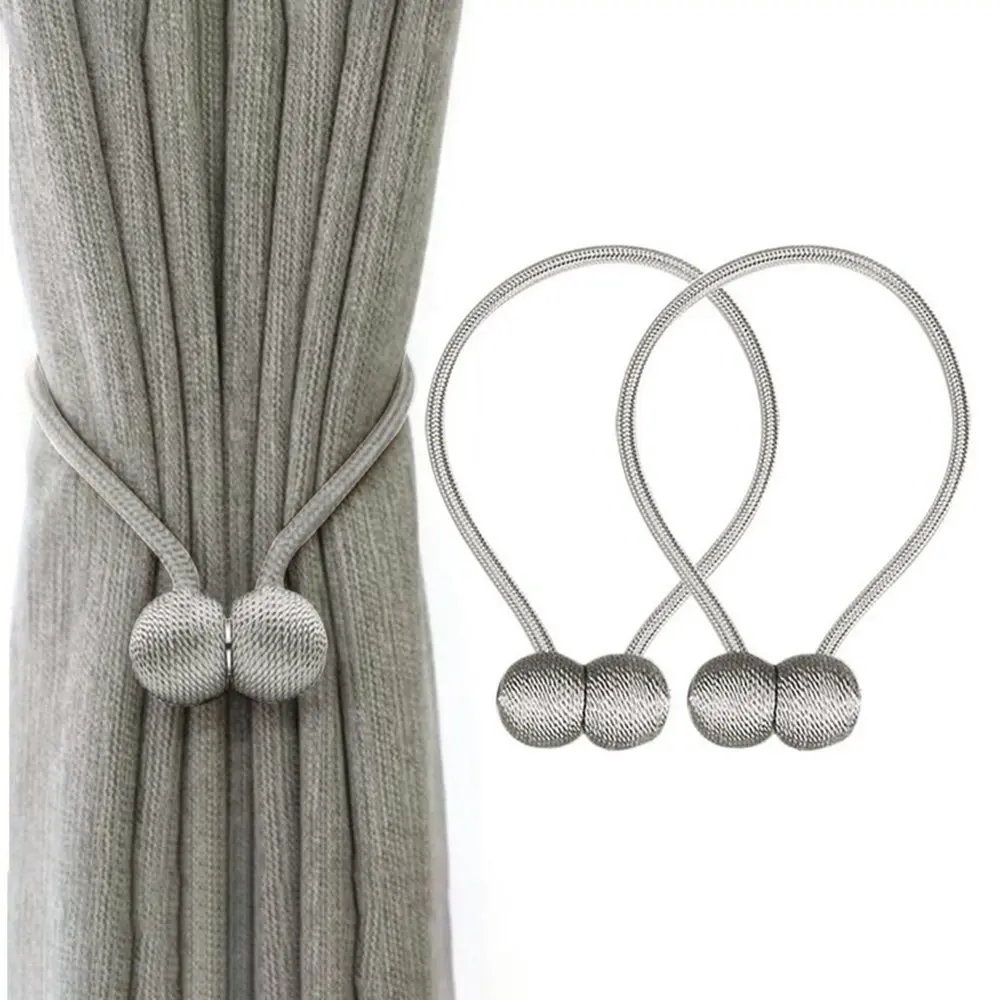 1 Pair Window Curtain Tiebacks Clips VS Strong Magnetic Tie Band Holdbacks Holders