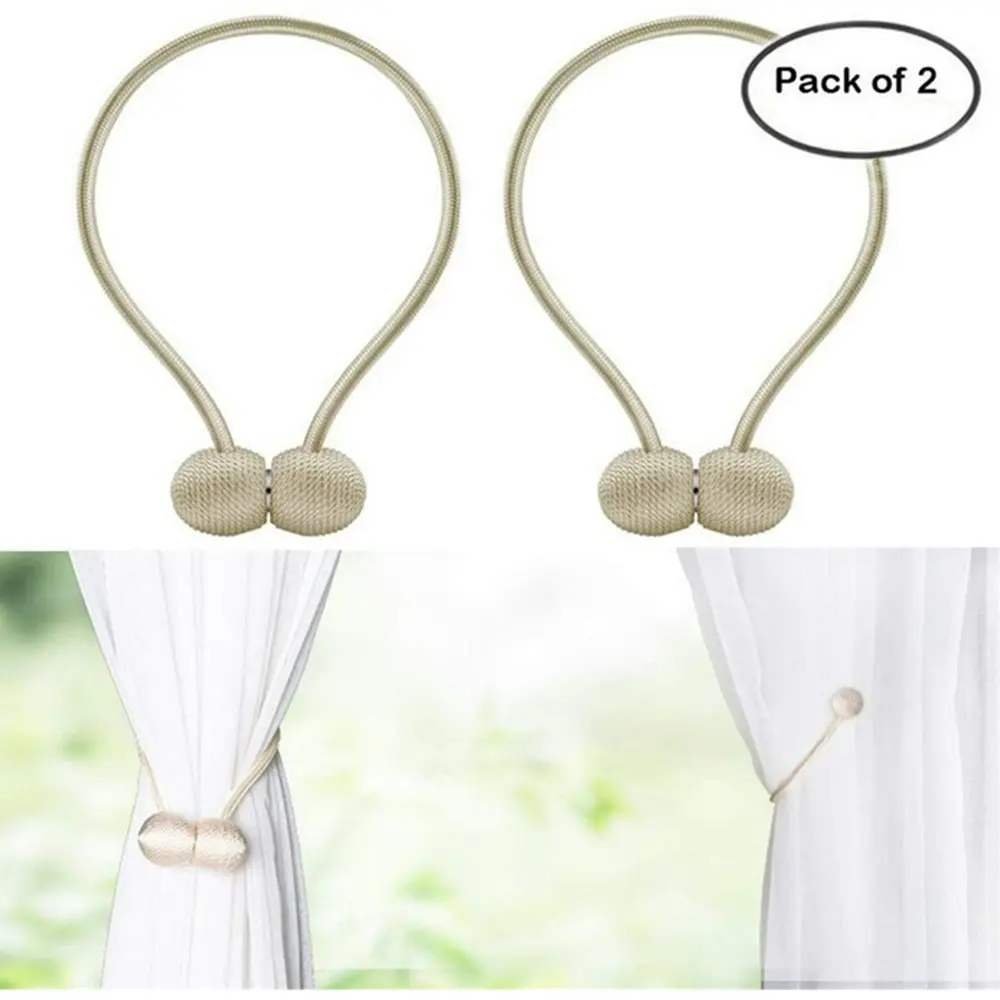 1 Pair Window Curtain Tiebacks Clips VS Strong Magnetic Tie Band Holdbacks Holders