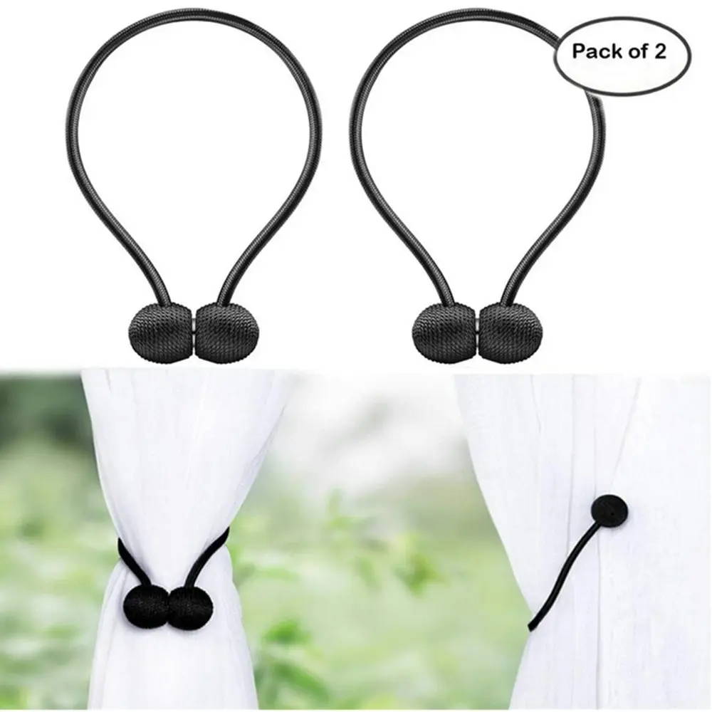 1 Pair Window Curtain Tiebacks Clips VS Strong Magnetic Tie Band Holdbacks Holders