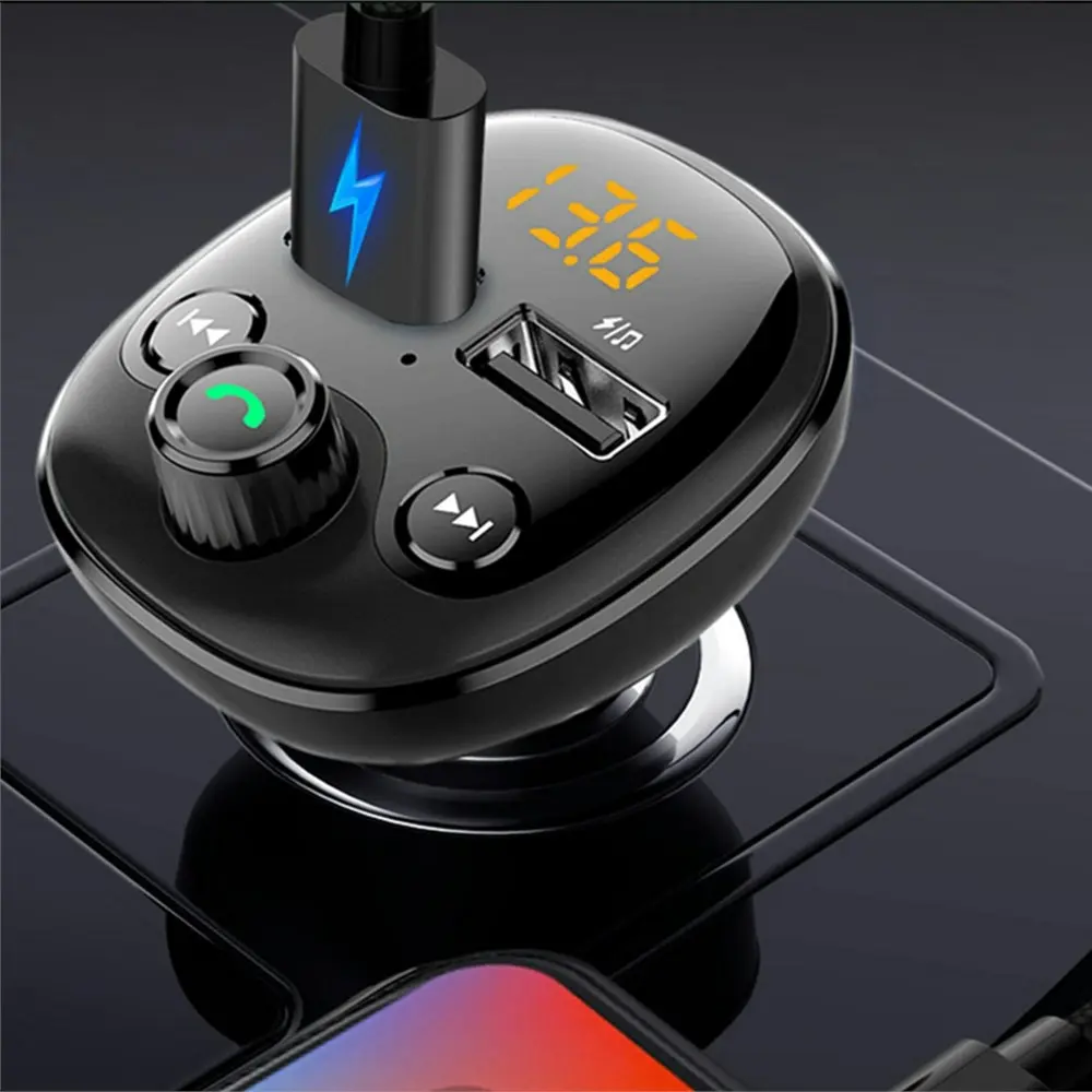 Bluetooth 5.0 Car Kit Handsfree FM Transmitter