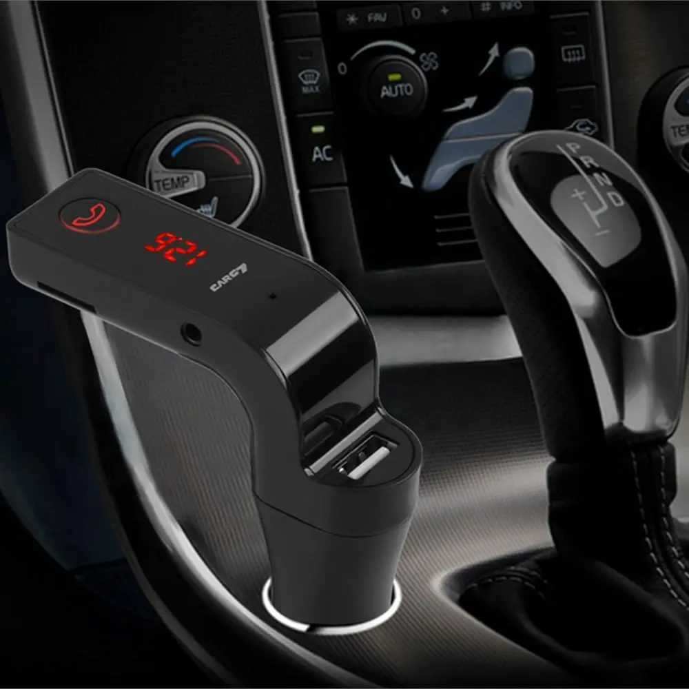 Hands-free Bluetooth FM Transmitter Car Kit-Black