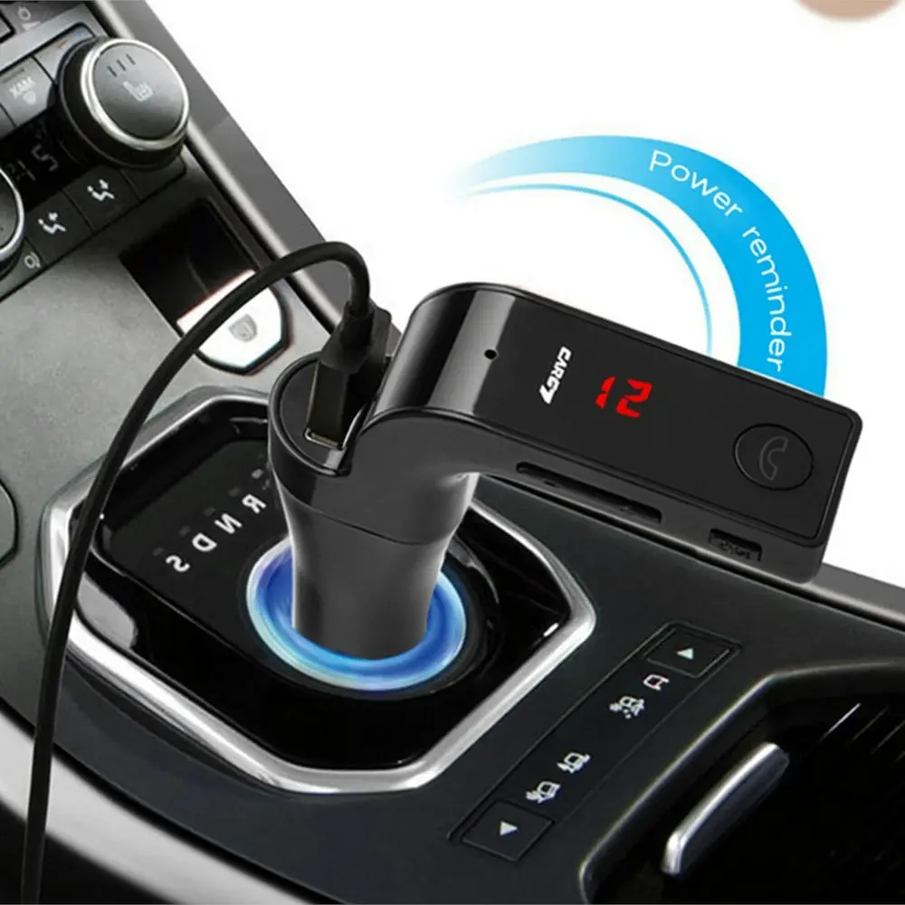 Hands-free Bluetooth FM Transmitter Car Kit-Black