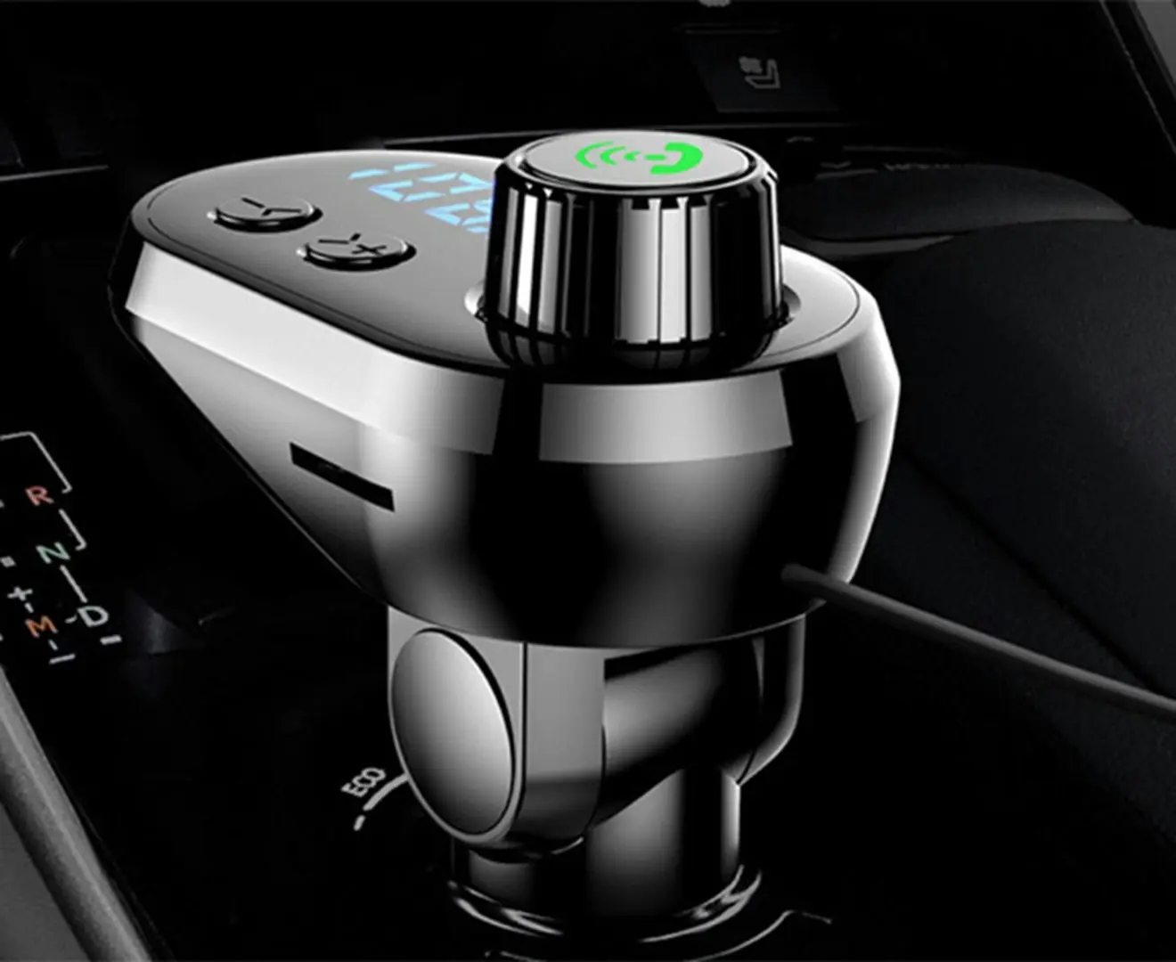 Hands-Free Bluetooth FM Transmitter Car Kit with three charging ports