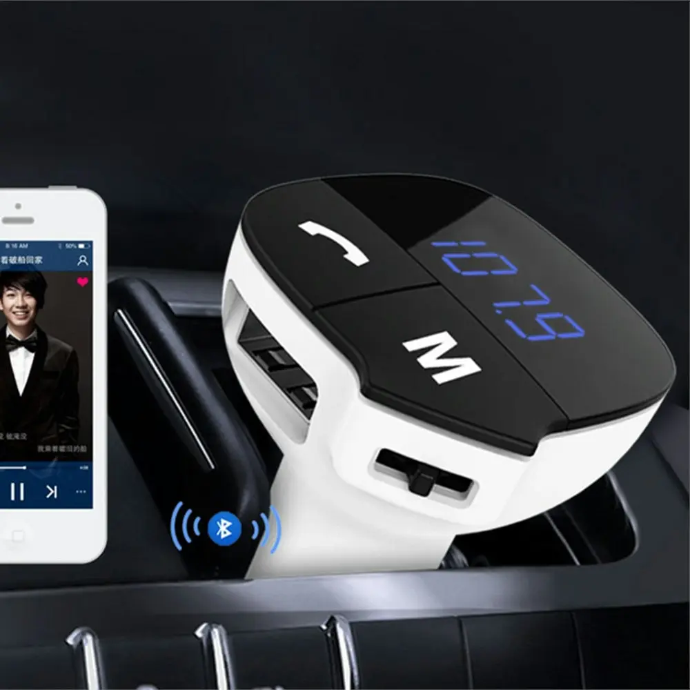 FM Transmitter Bluetooth Wireless Car kit Handfree USB Car Charger